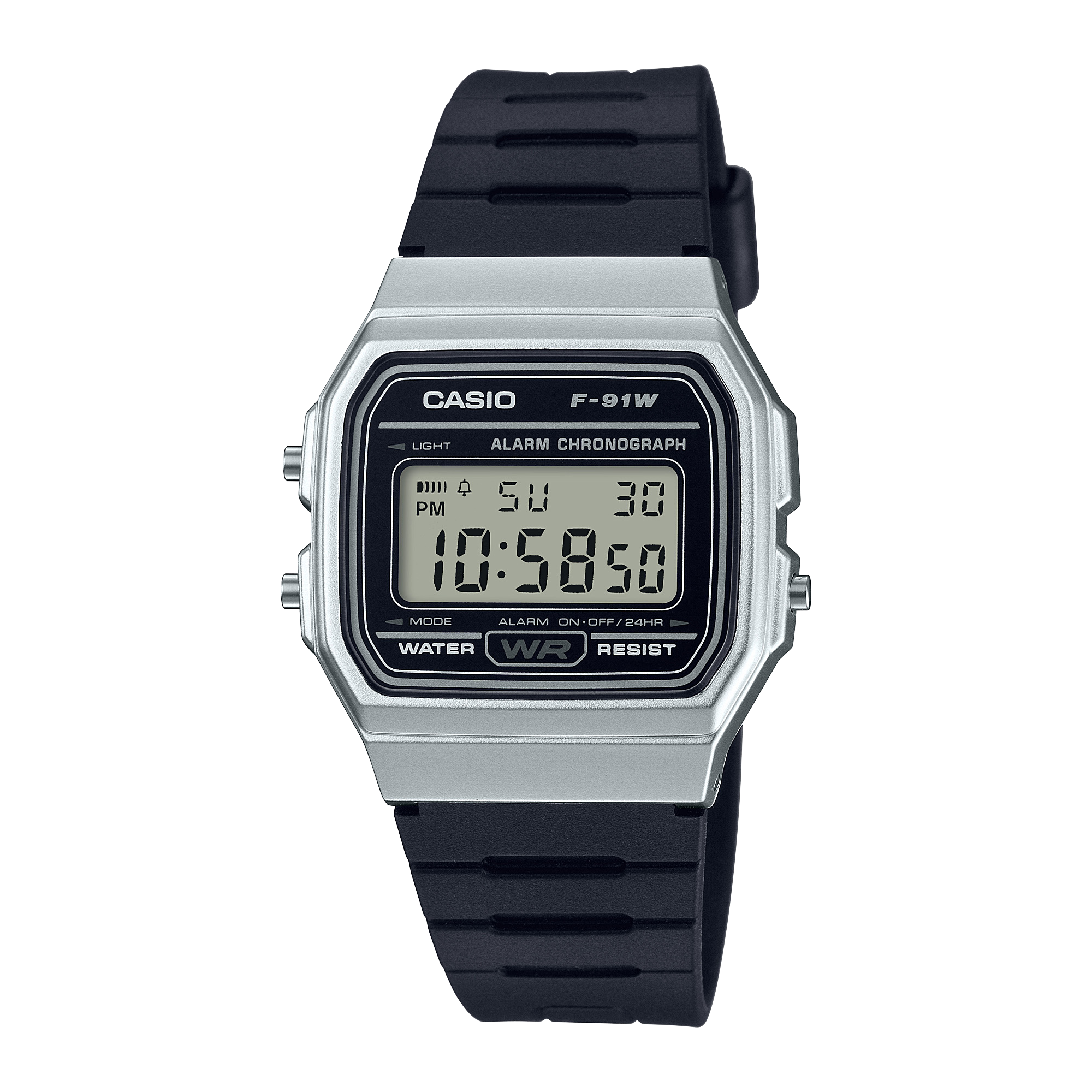 F91WM-7A | Silver and Black Digital Watch - Casio