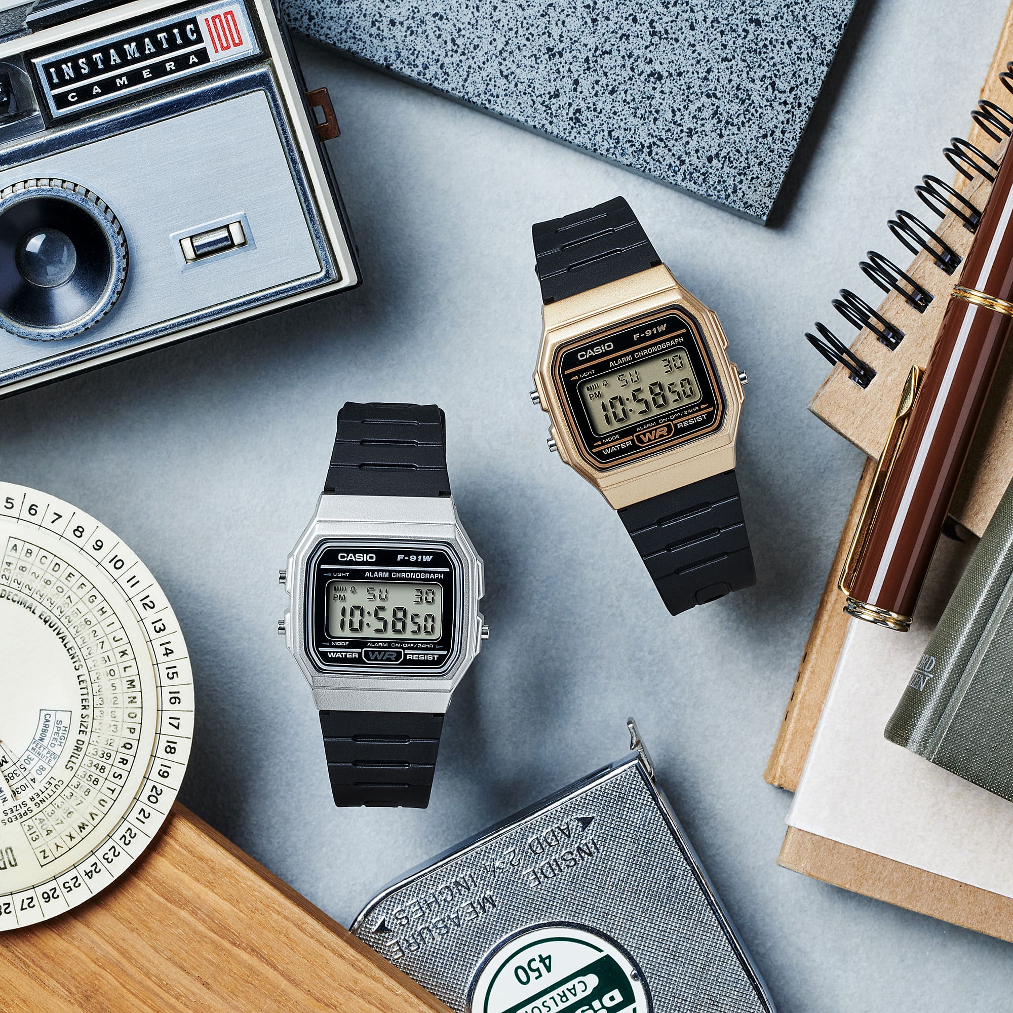 F91WM-7A | Silver and Black Digital Watch - Casio