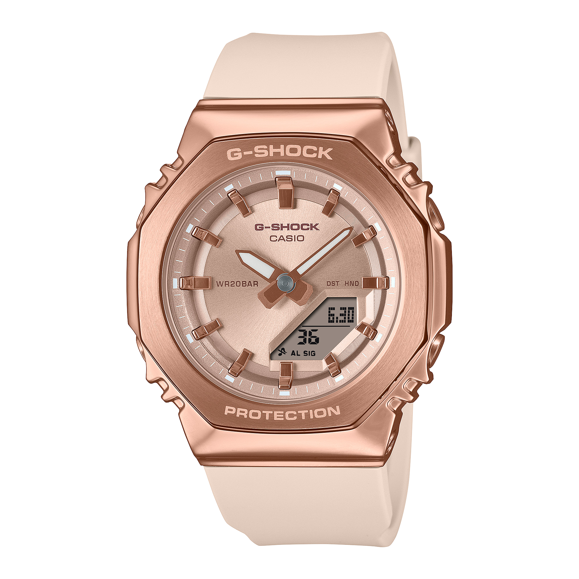 GMS2110PG-4A | G-SHOCK ANALOG-DIGITAL Pink gold - Casio