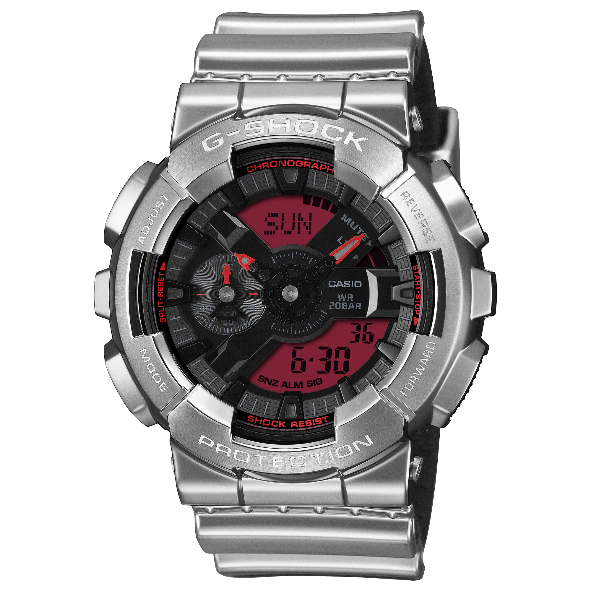 GM110YRA-8A | G-SHOCK ANALOG-DIGITAL Silver - Casio