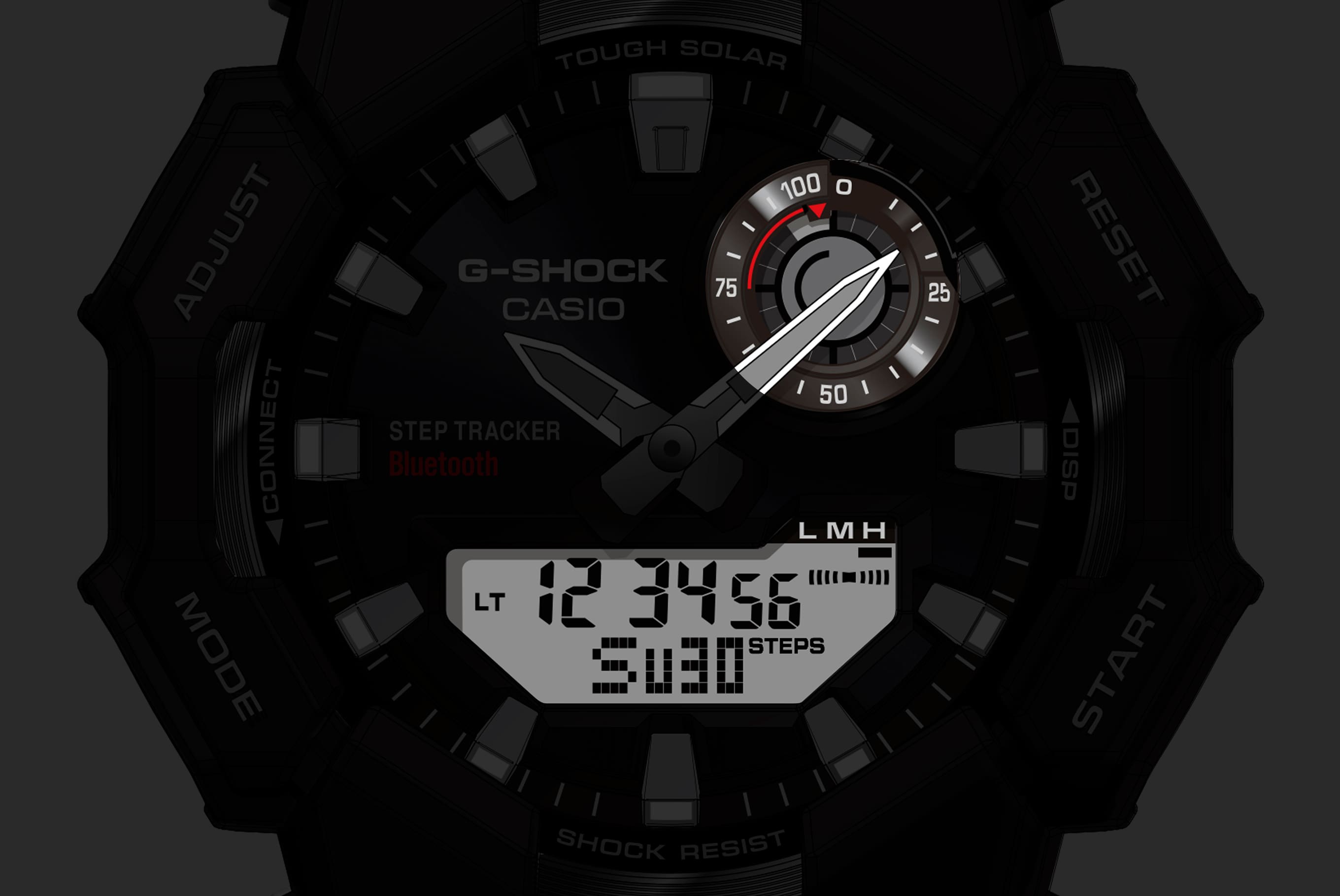 GAB010-1A | G-SHOCK ANALOG-DIGITAL Black - Casio