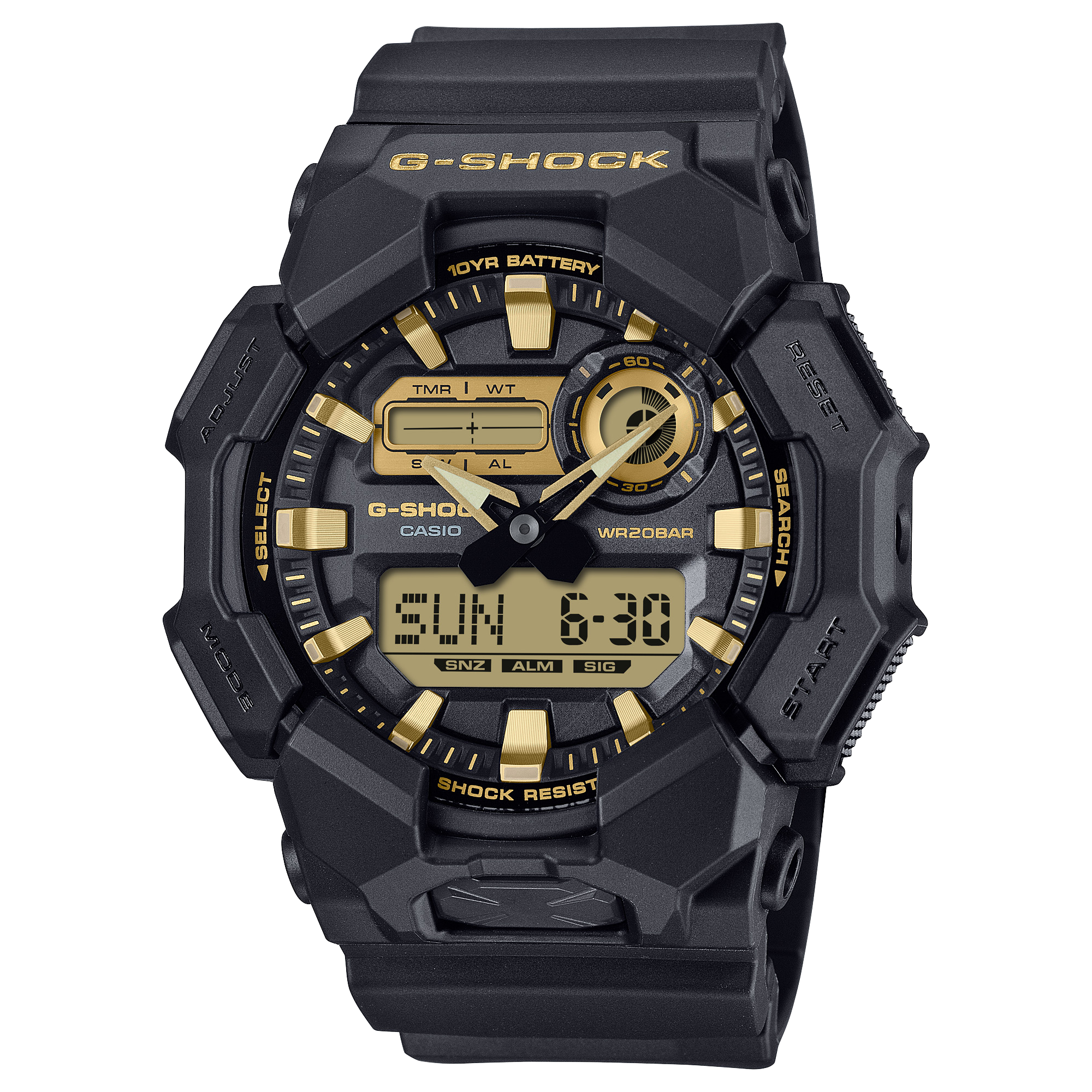 GA010GB-1A9 | G-SHOCK ANALOG-DIGITAL Black - Casio