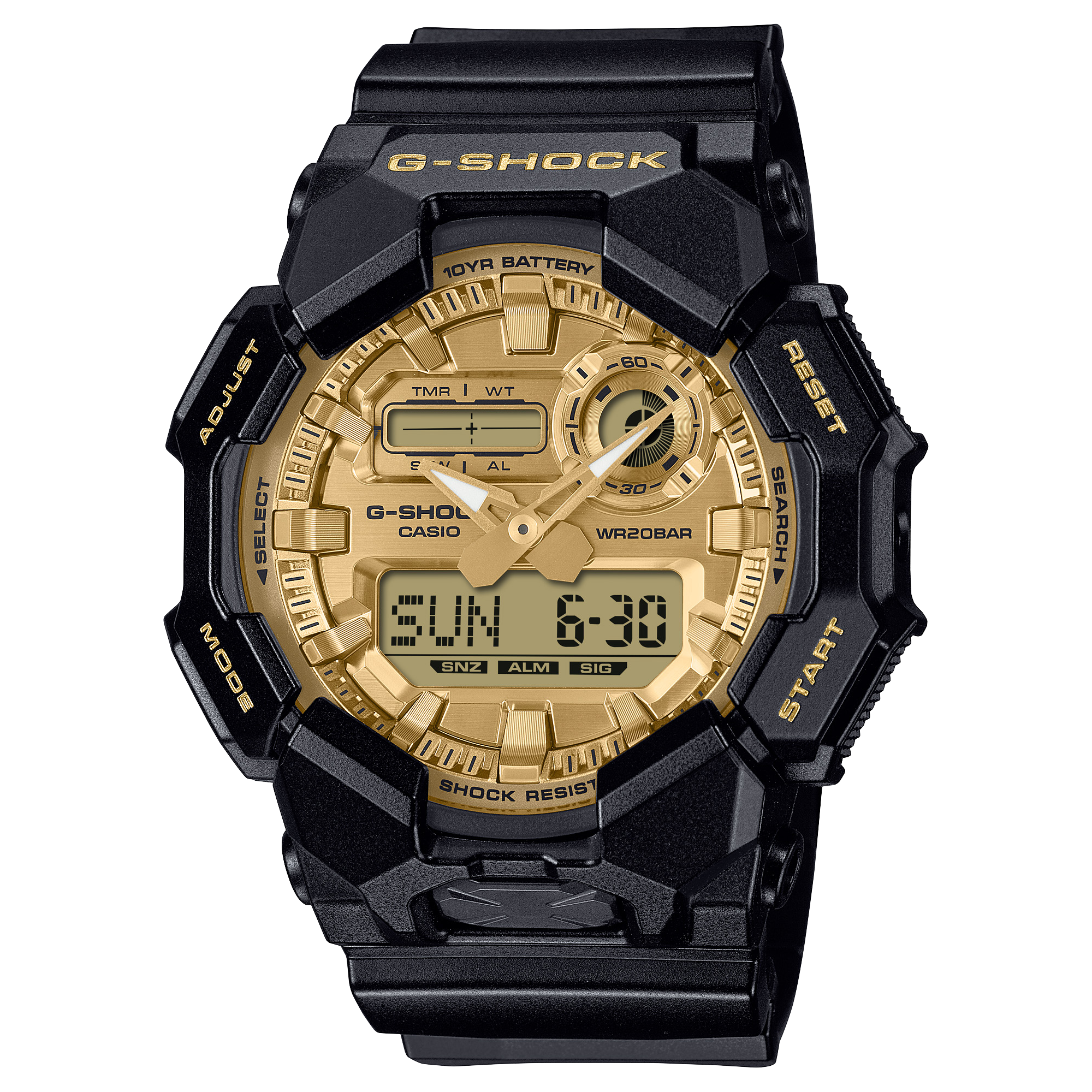 GA010GGB-1A9 | G-SHOCK ANALOG-DIGITAL Black - Casio