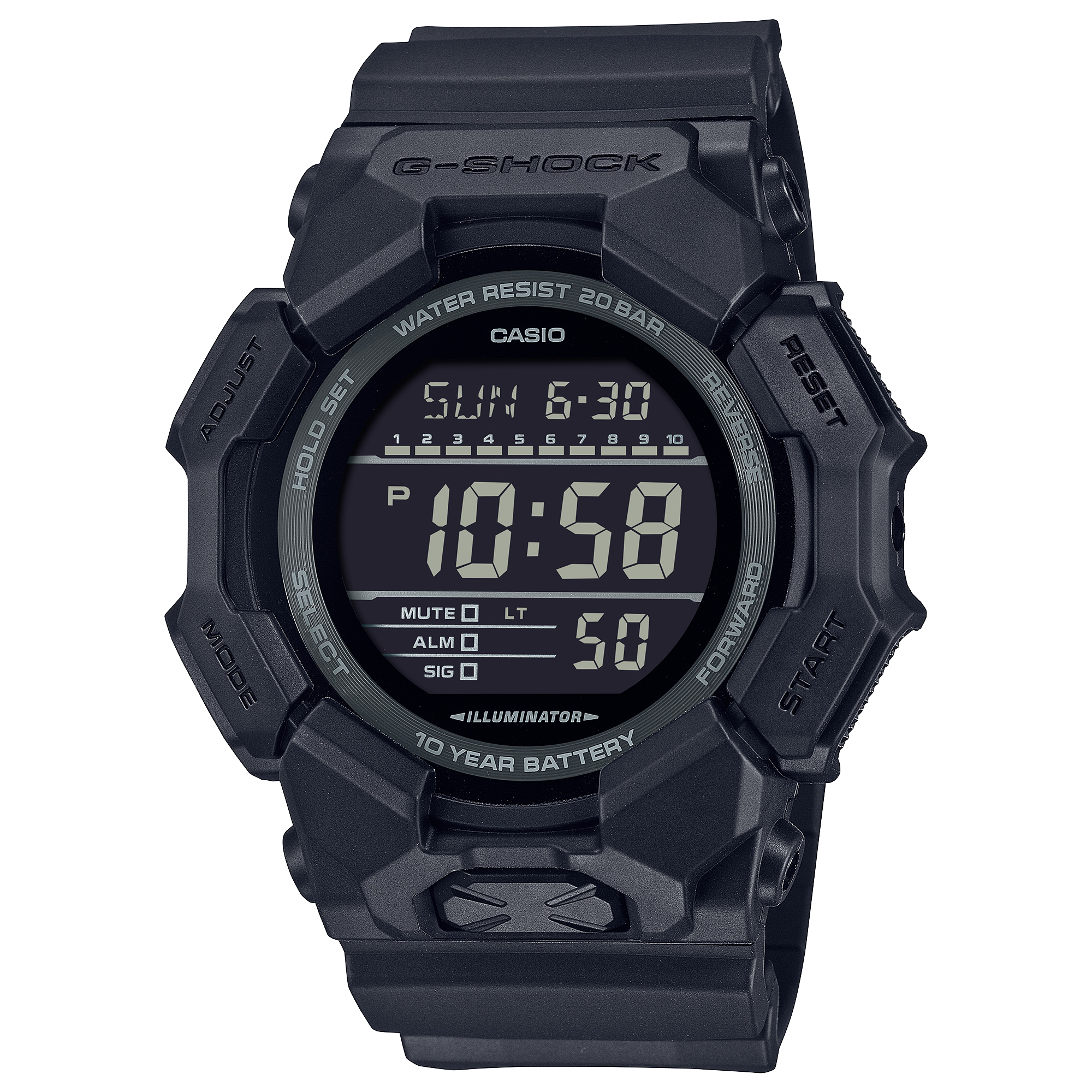 GD010-1A1 | G-SHOCK DIGITAL Black - Casio