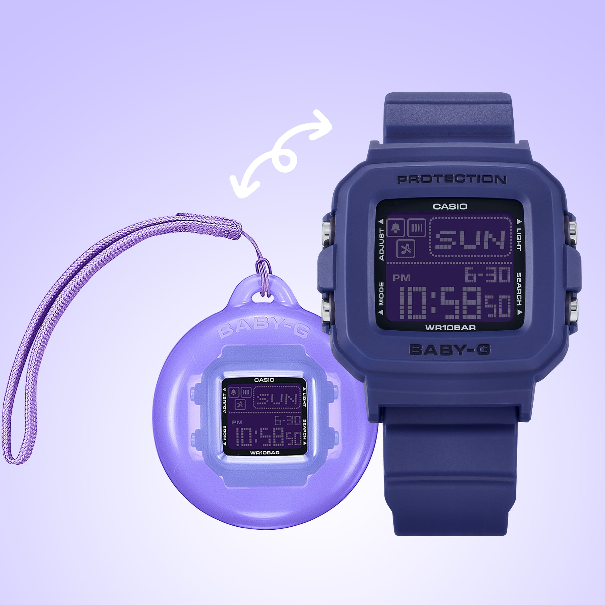 BGD10K-2 | BABY-G DIGITAL Blue, Light blue - Casio