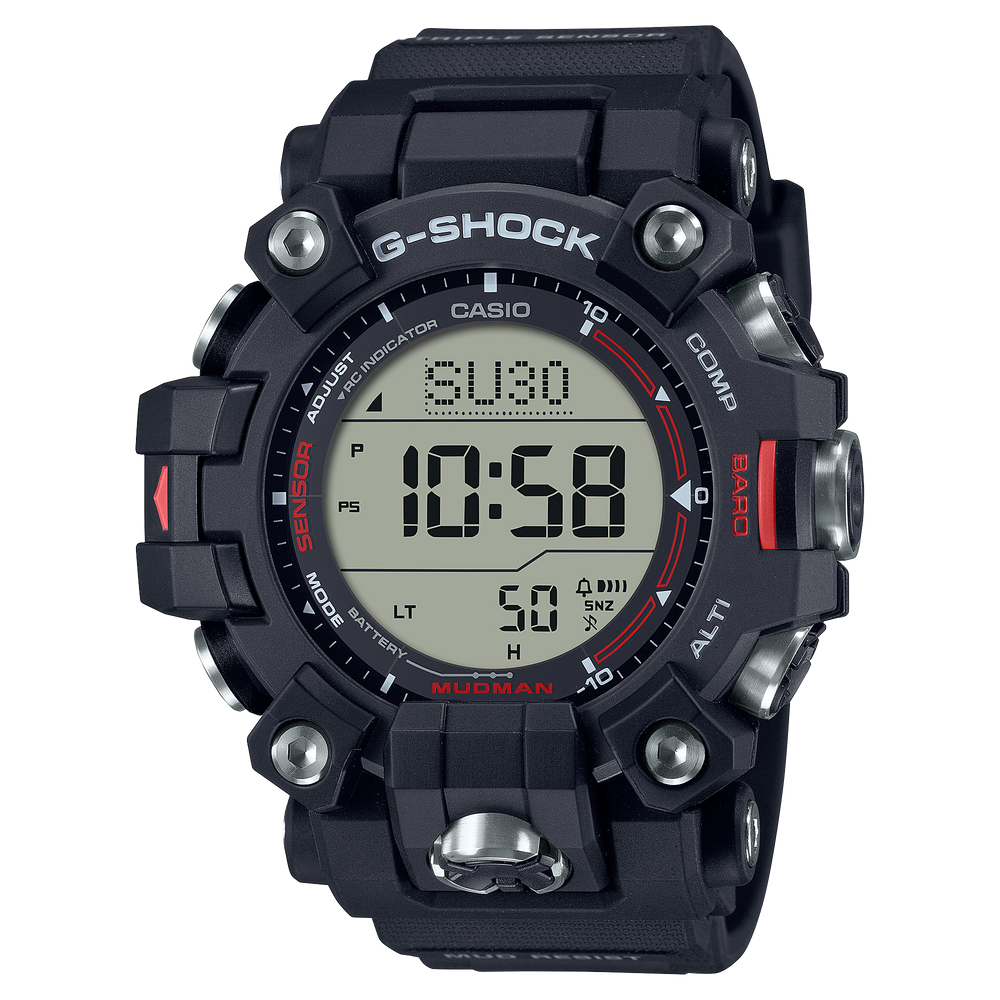 GW9500-1 | G-SHOCK Bold Black & Red Triple-Sensor Watch - Casio