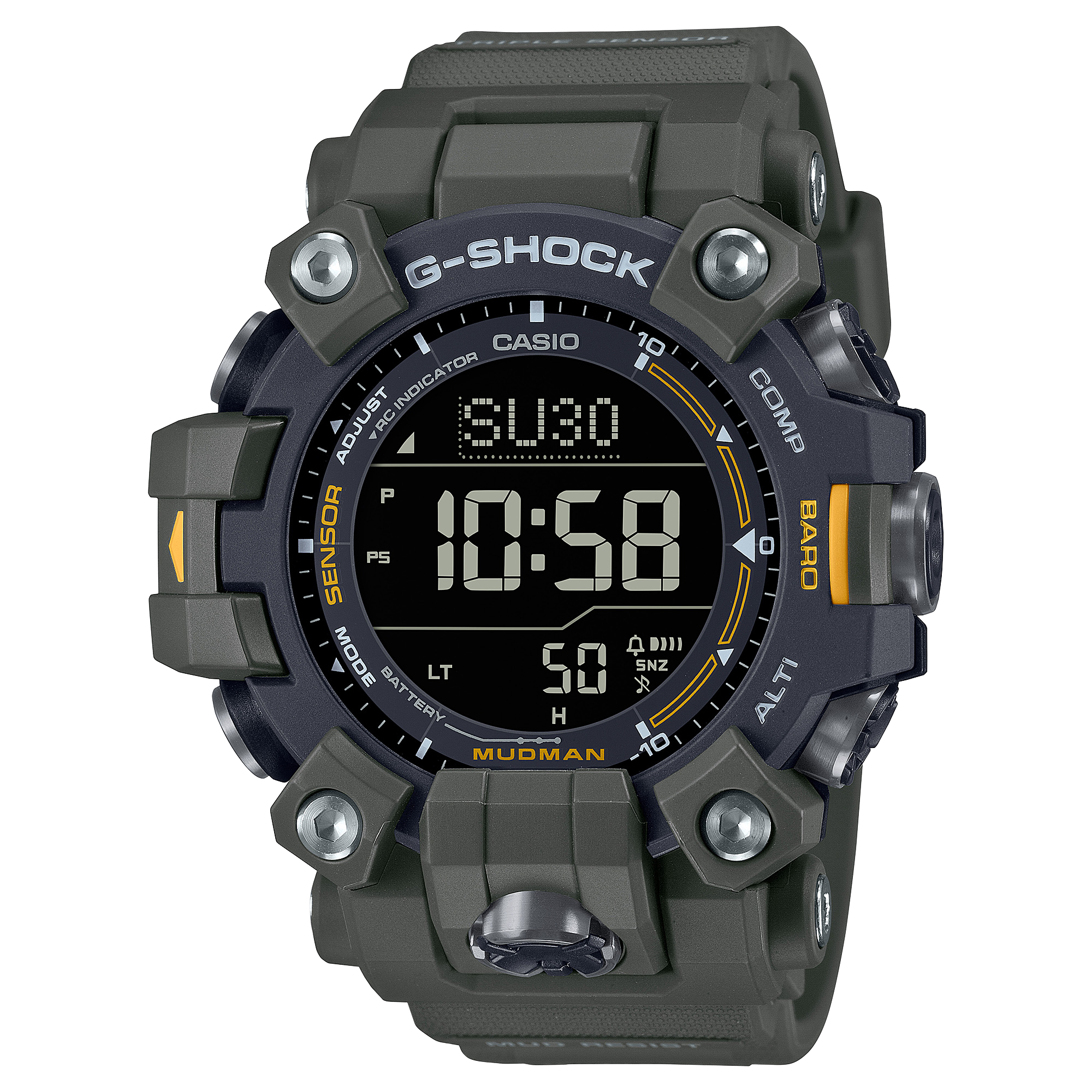 GW9500-3 | G-SHOCK Dark Green + Black Master of G Mudman Watch - Casio