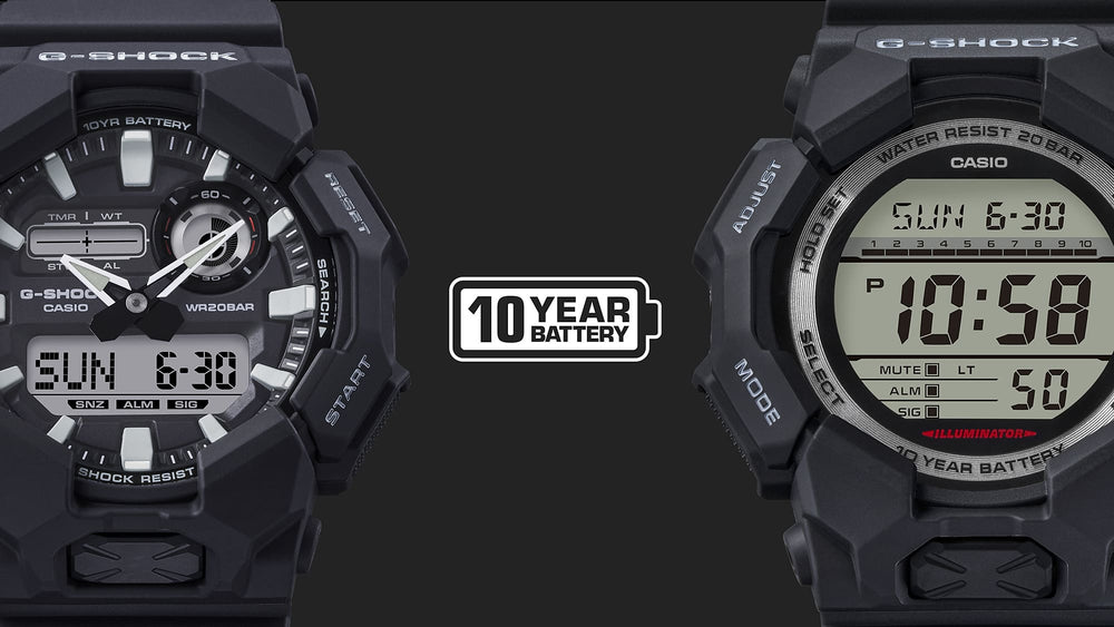 GA010-1A | G-SHOCK ANALOG-DIGITAL Black - Casio