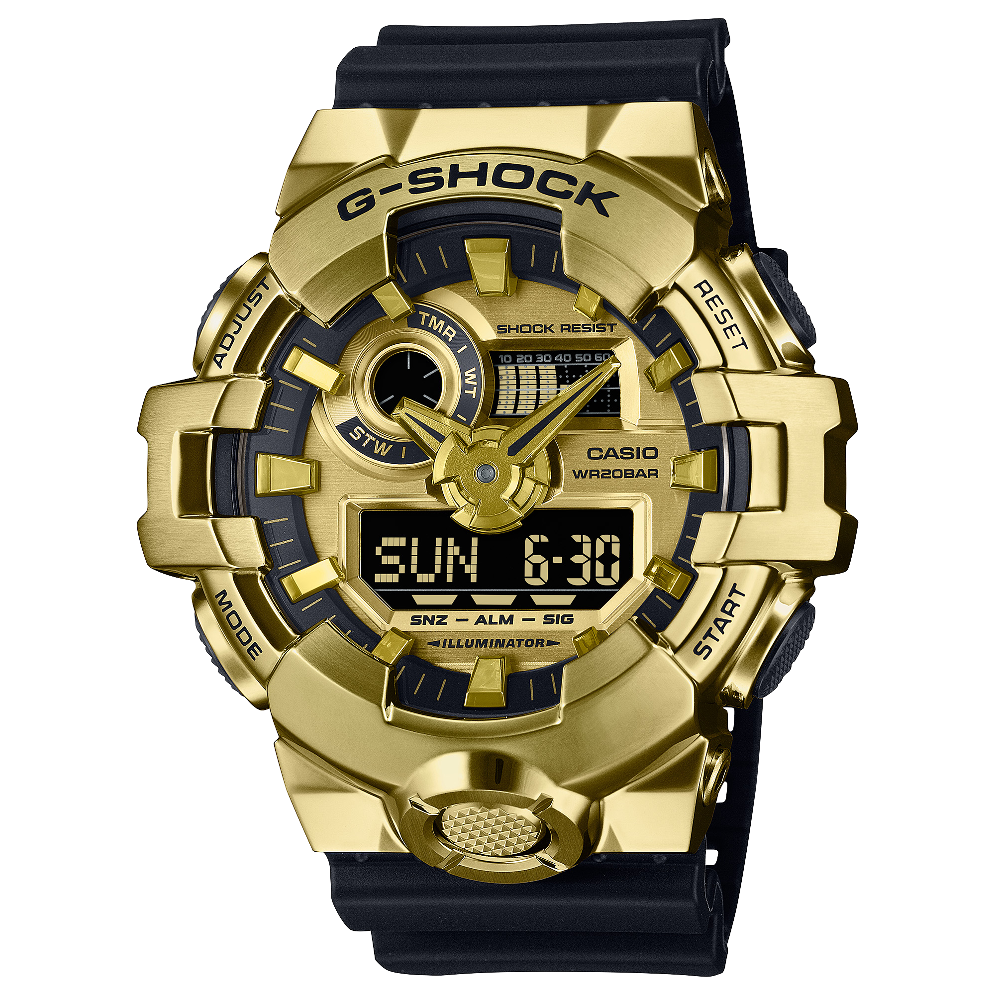 GM700G-9A | Black and Gold Stainless-Steel Watch | Casio G-SHOCK - Casio