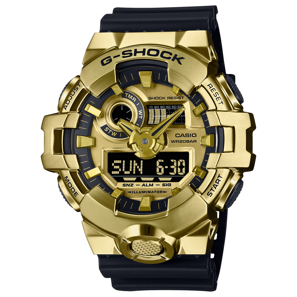 GM700G-9A | Black and Gold Stainless-Steel Watch | Casio G-SHOCK - Casio