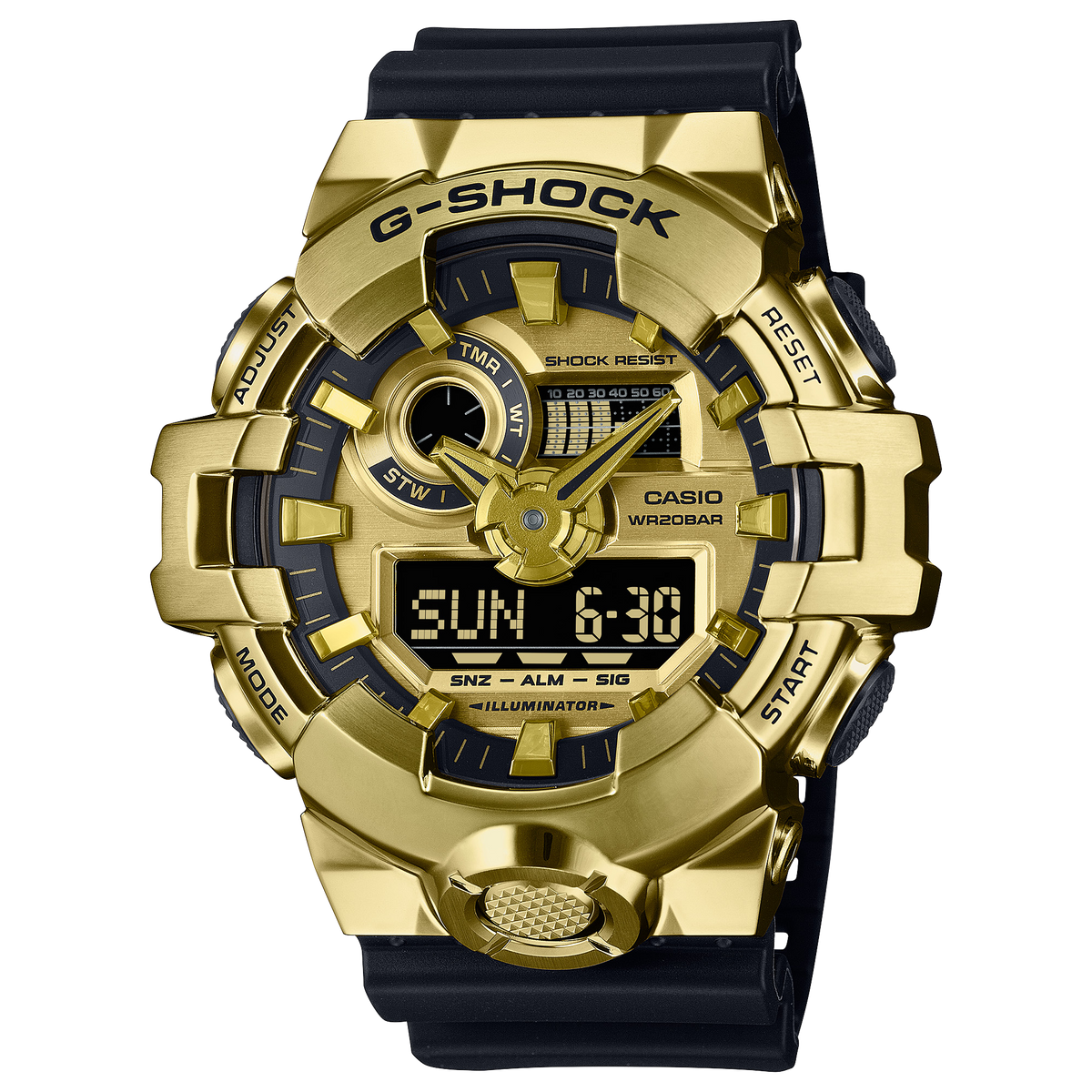 GM700G-9A | Black and Gold Stainless-Steel Watch | Casio G-SHOCK - Casio