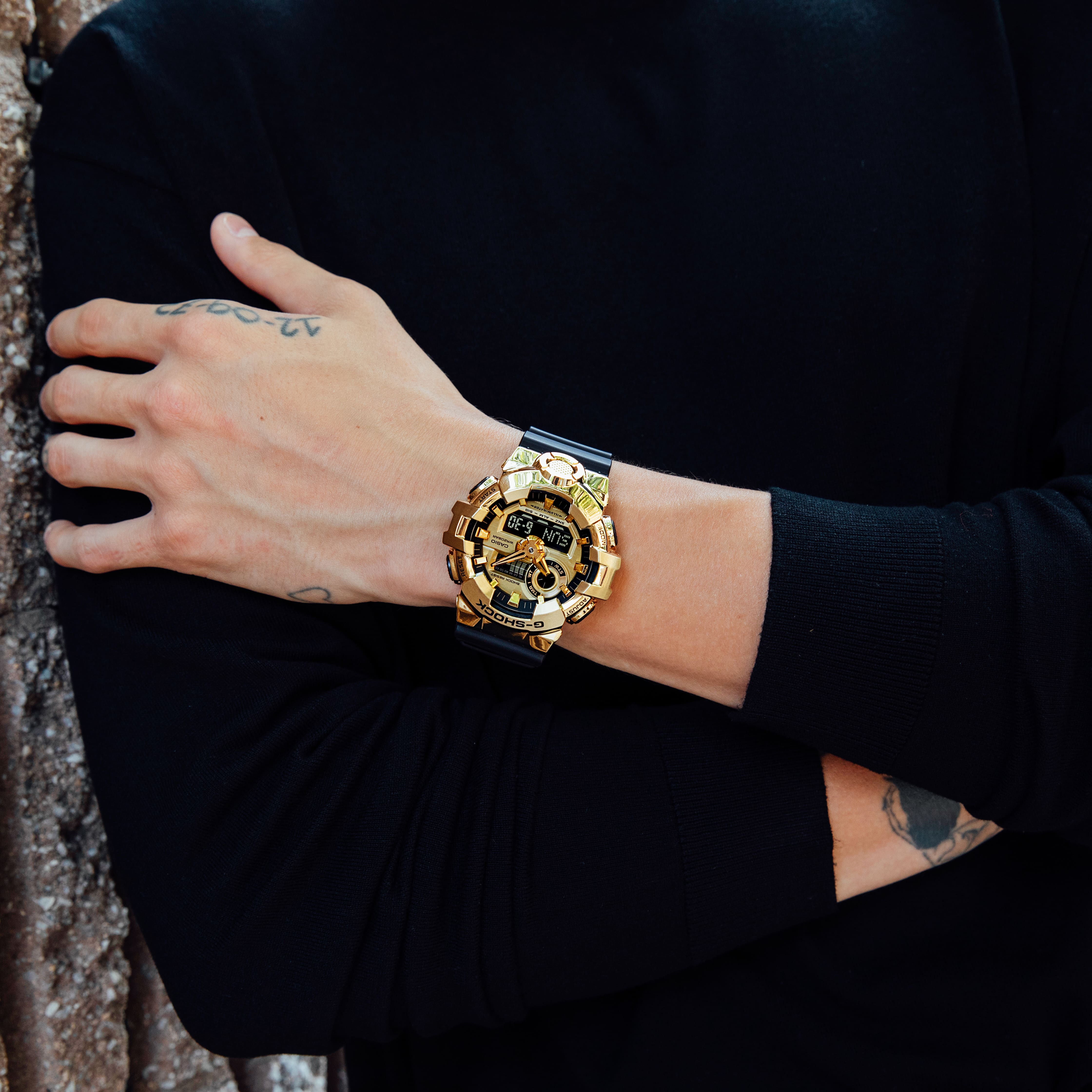 GM700G-9A | Black and Gold Stainless-Steel Watch | Casio G-SHOCK - Casio