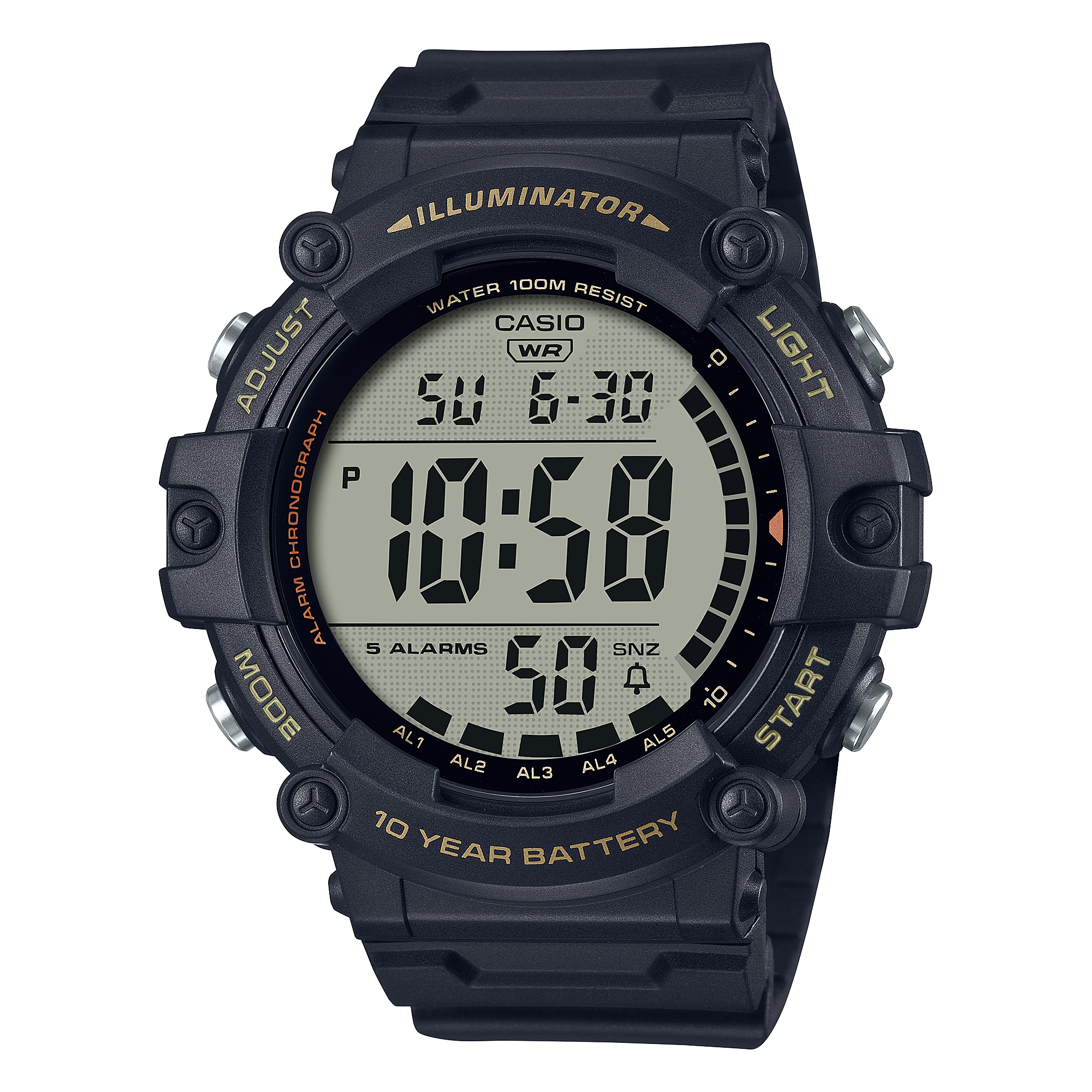 AE1500WHX-1AV | Illuminator Black Digital Watch - Casio
