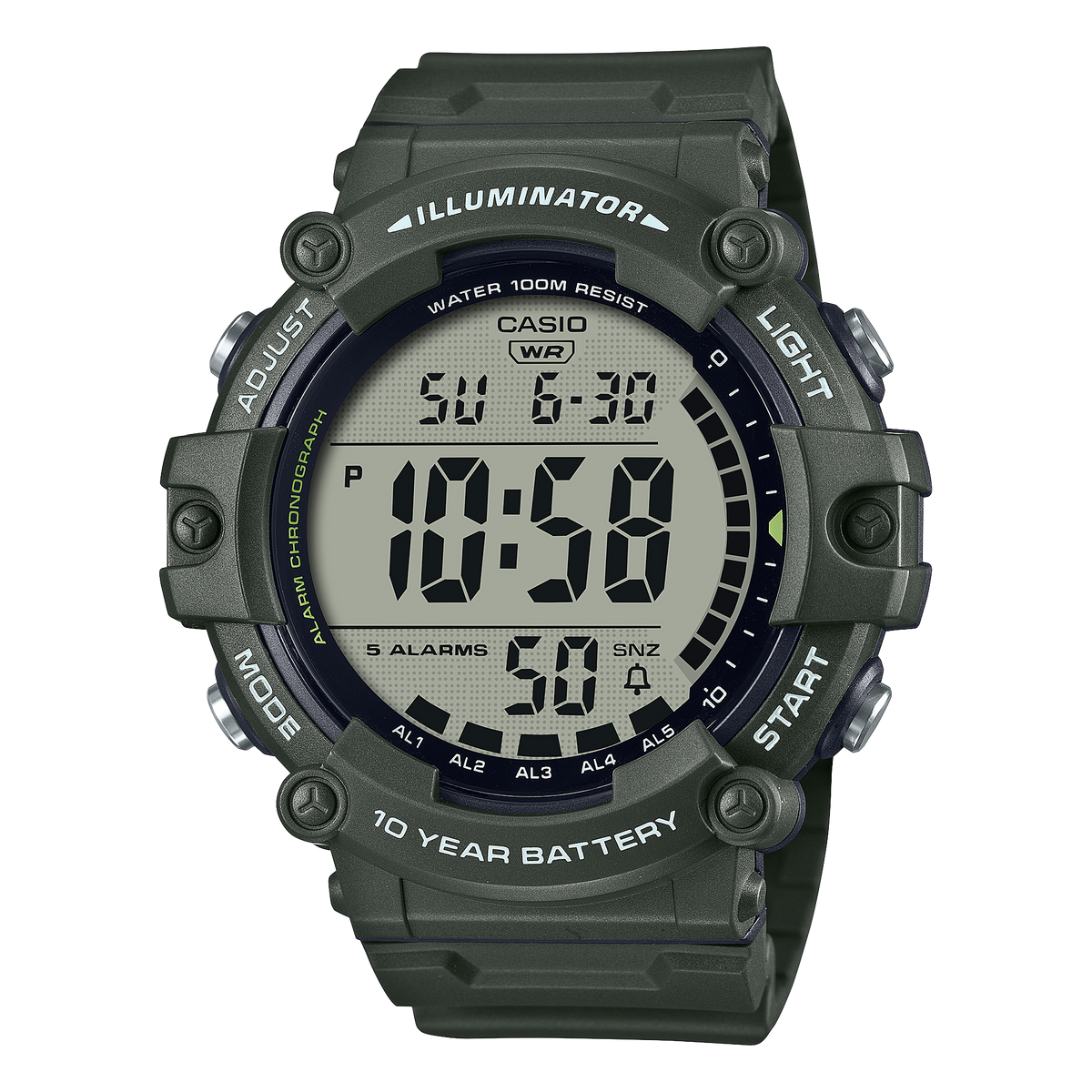AE1500WHX-3AV | Illuminator Dark Basil Green Watch - Casio