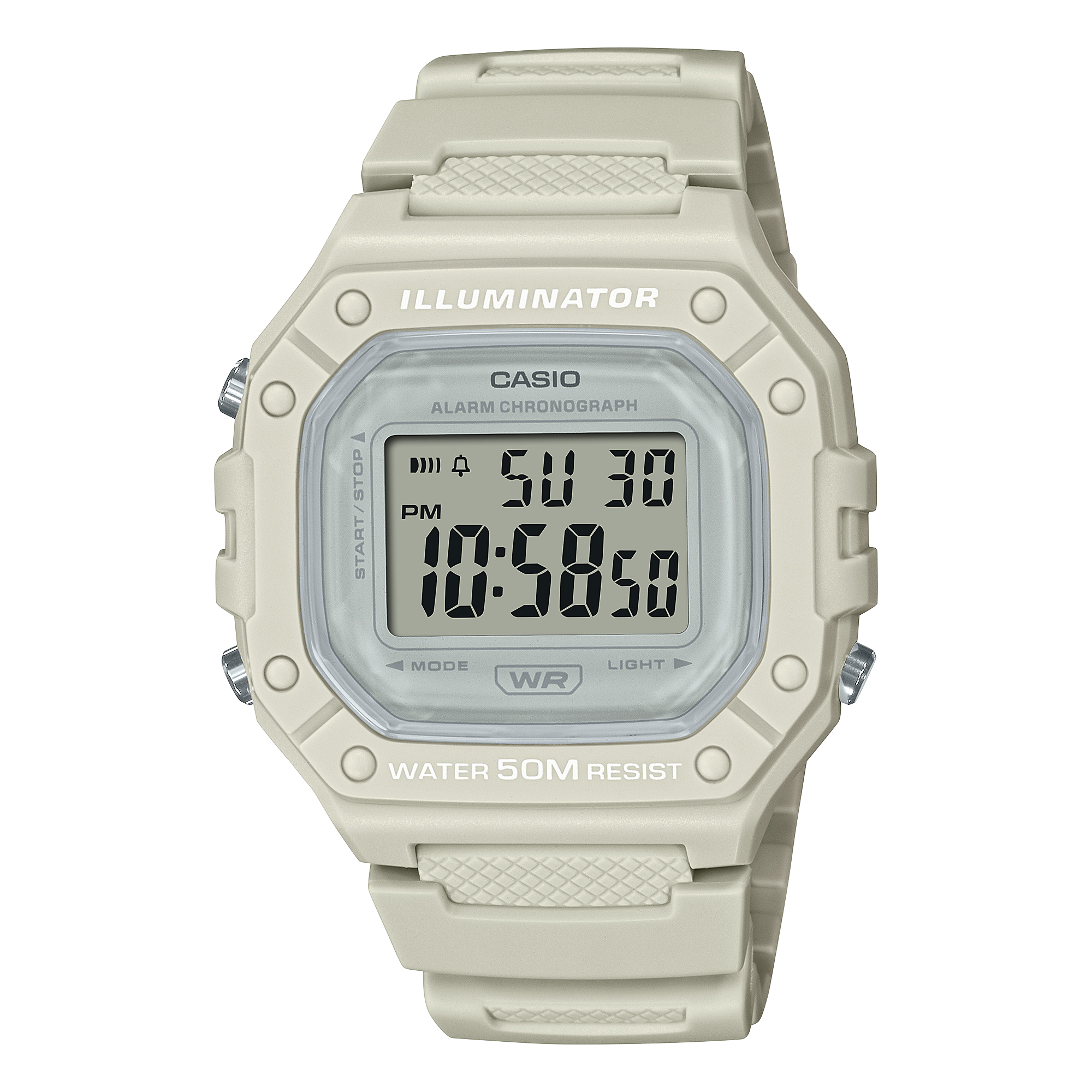 W218HC-8AV | Beige Digital Women's Watch - Casio