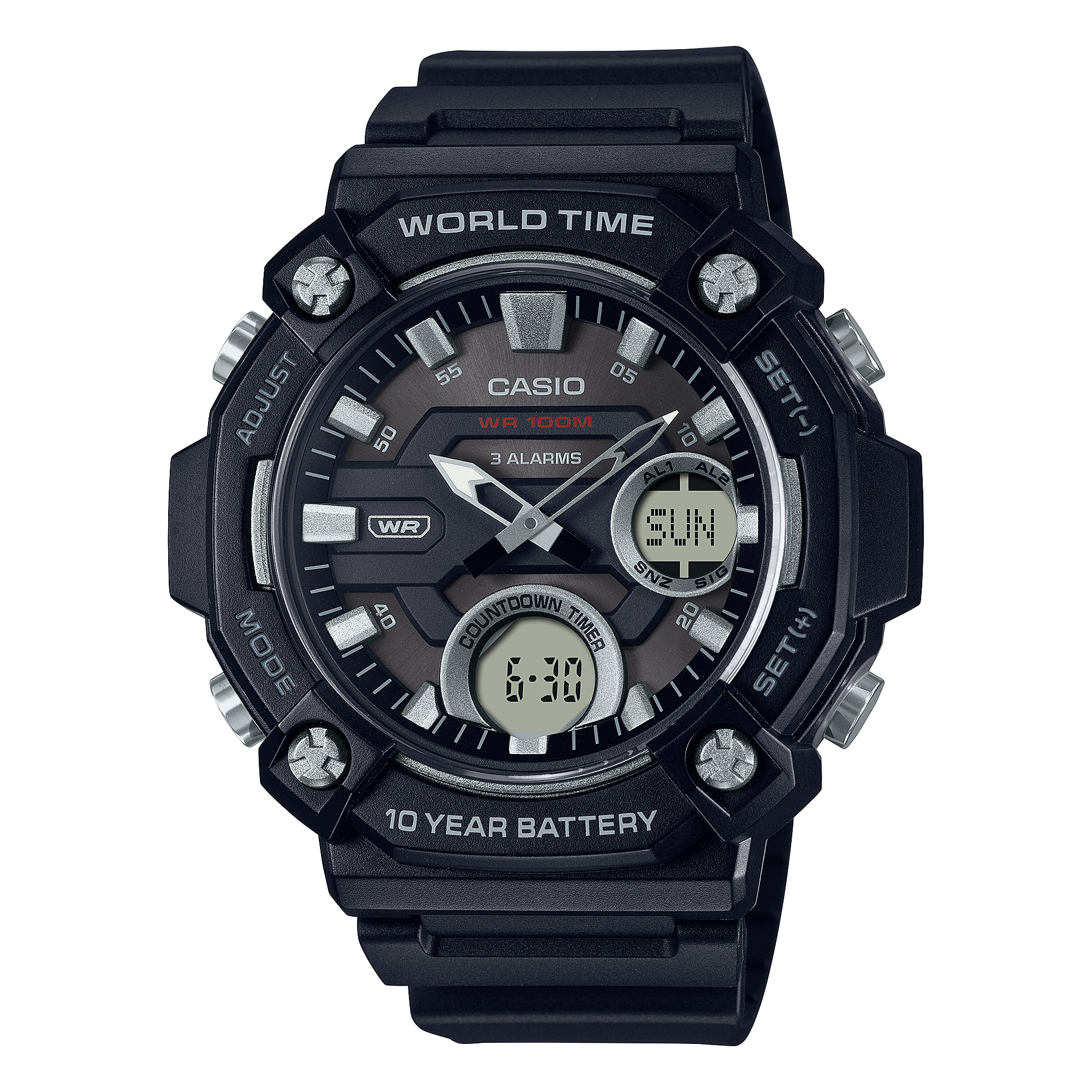 AEQ120W-1AV | Analog-Digital Black Watch - Casio