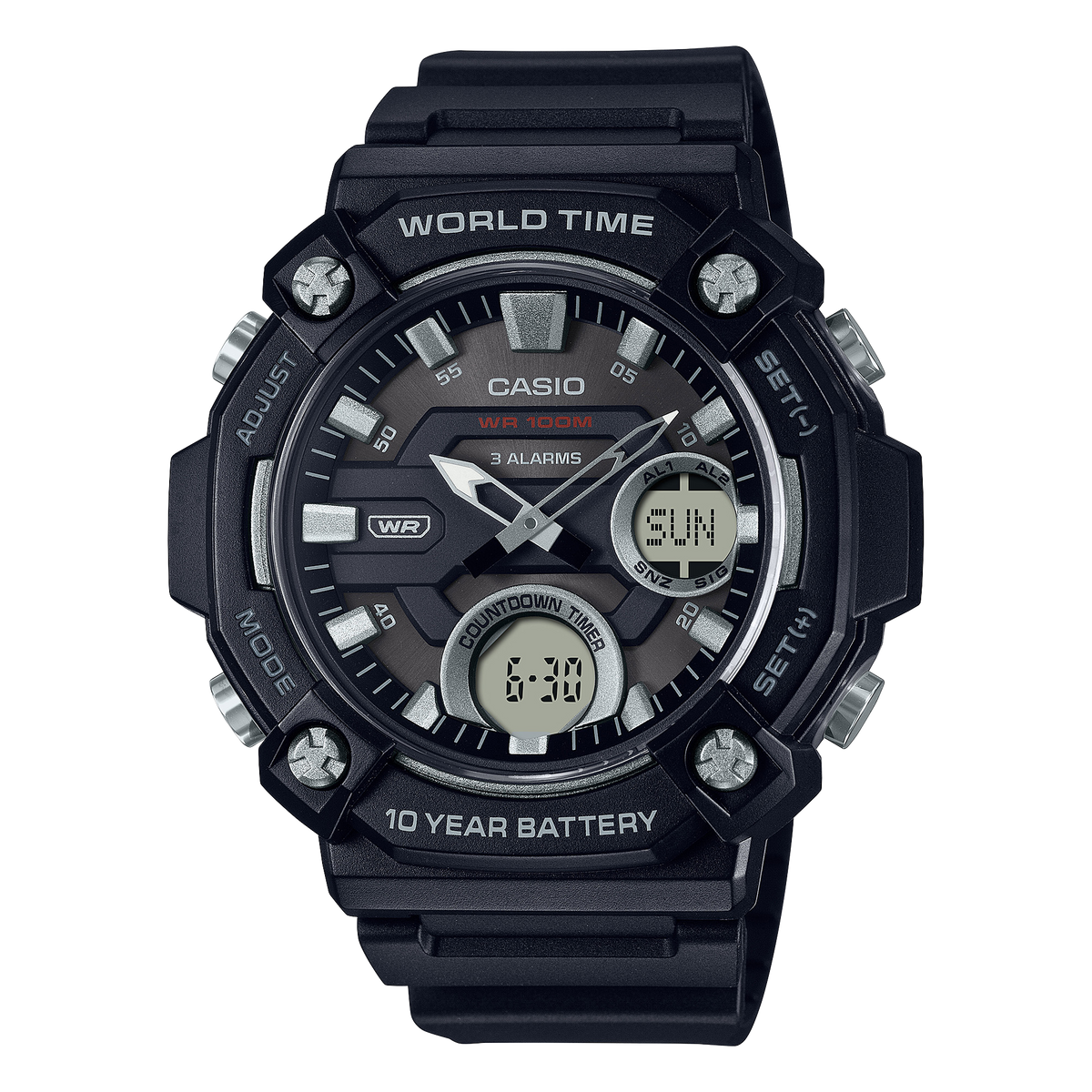 AEQ120W-1AV | Analog-Digital Black Watch - Casio