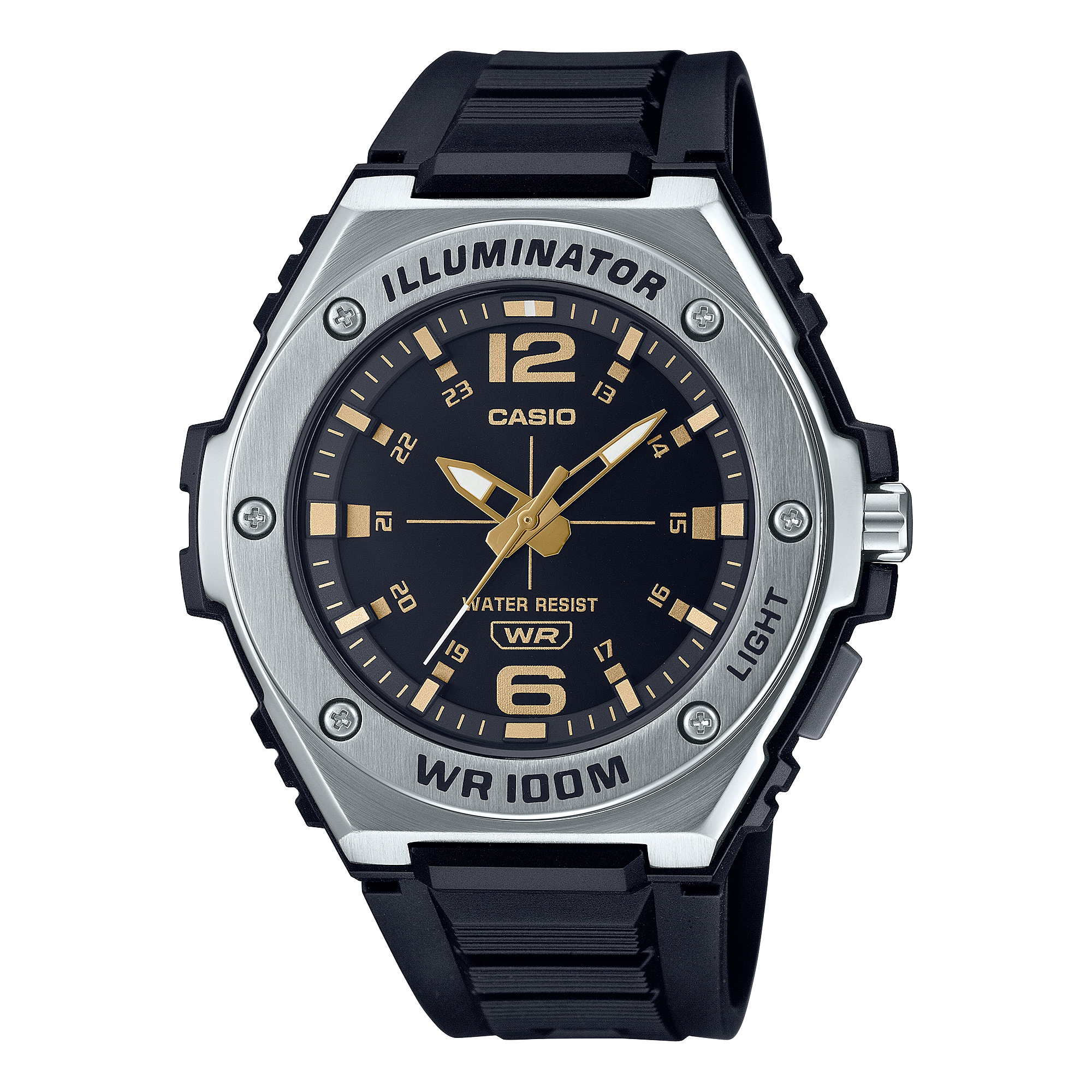 MWA100H-1A2V | Silver And Black Analog Men's Watch - Casio