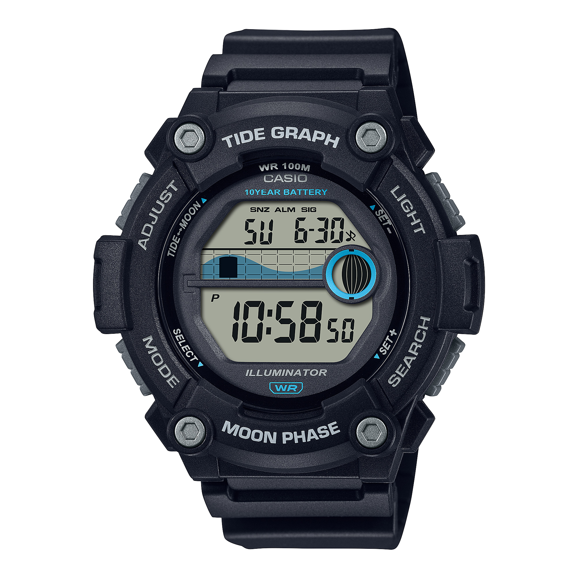 WS1300H-1AV | Black Digital Watch - Casio