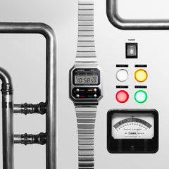 A100WE-1AVT | Vintage Stainless Steel Silver Watch - Casio