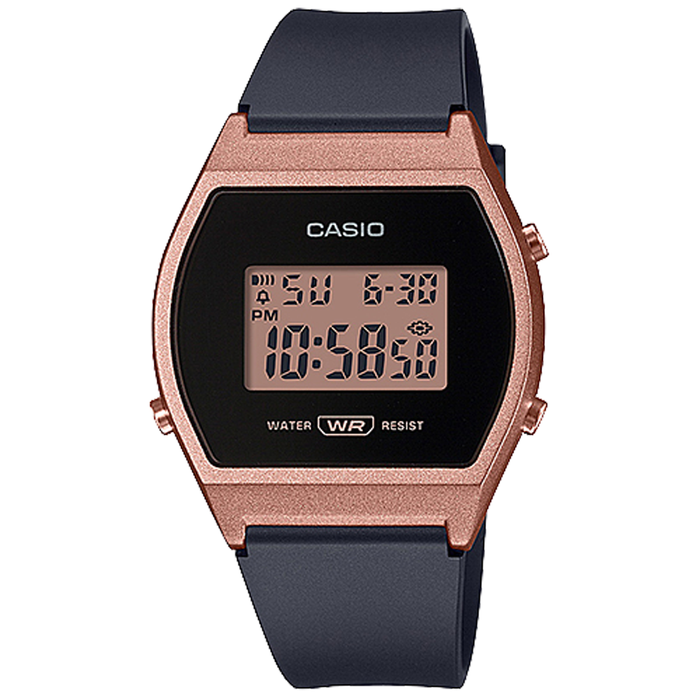 LW204-1A | Black and Rose Gold Digital Watch - Casio