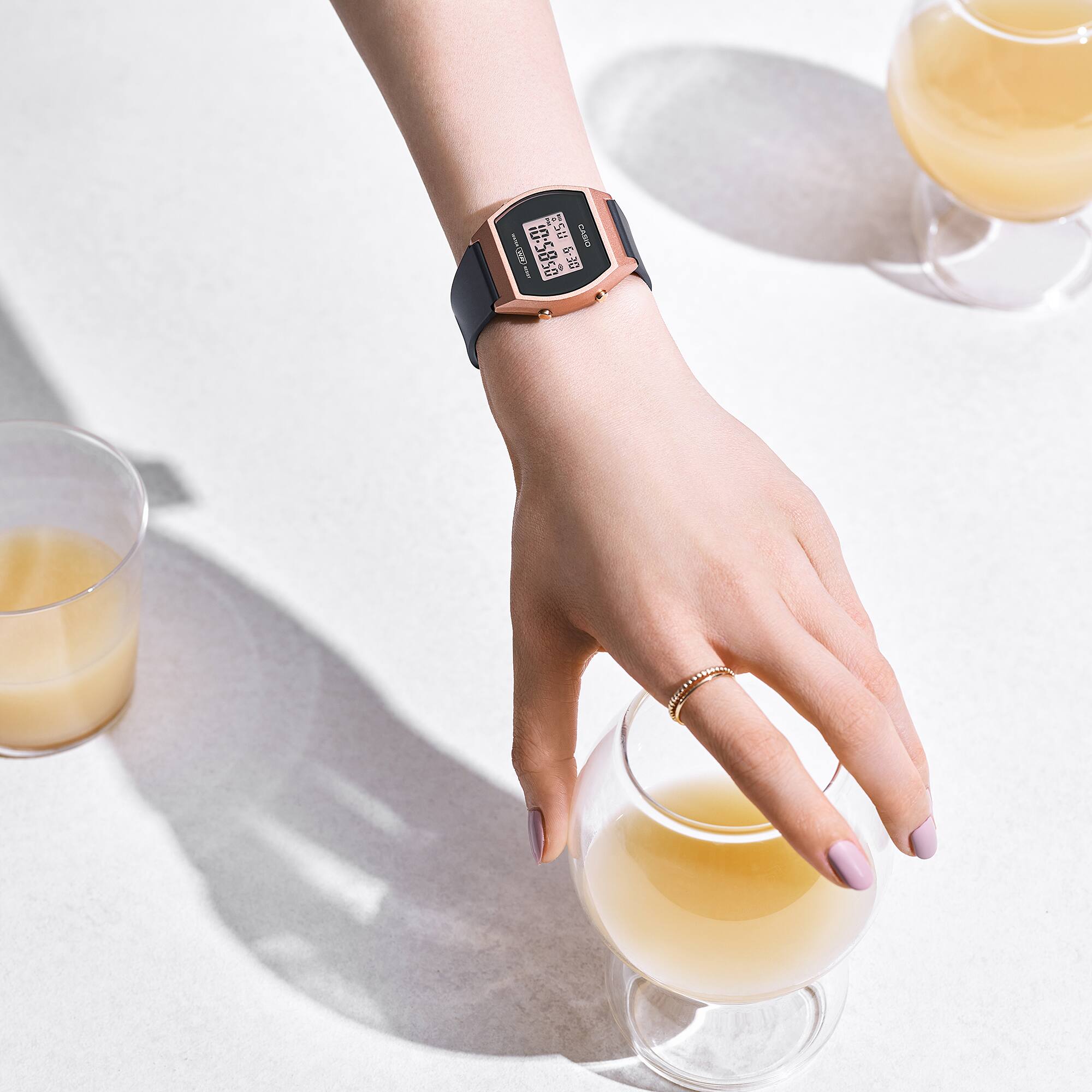 LW204-1A | Black and Rose Gold Digital Watch - Casio