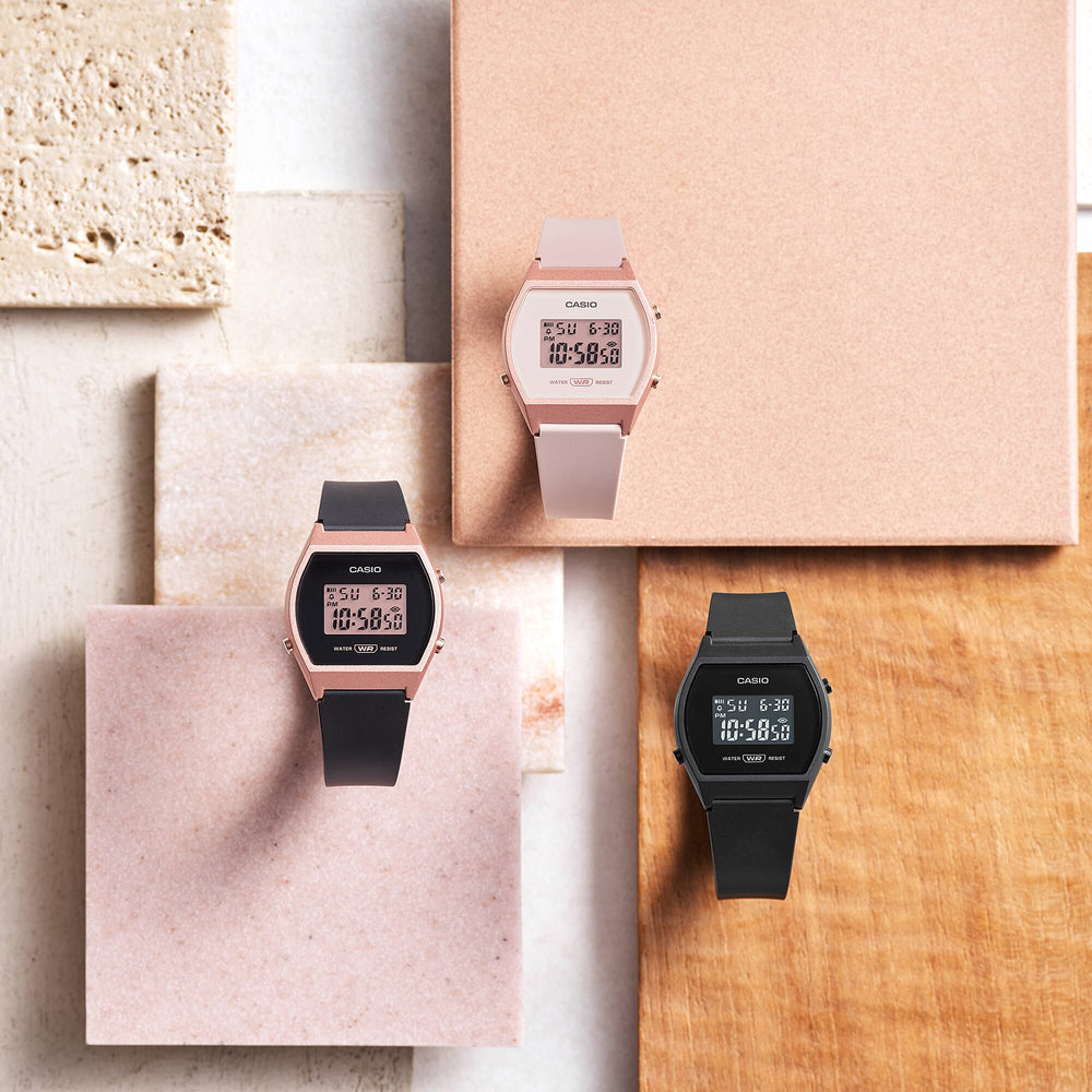 LW204-1A | Black and Rose Gold Digital Watch - Casio