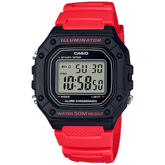 W218H-4BV | Bright Red Digital Men's Watch - Casio