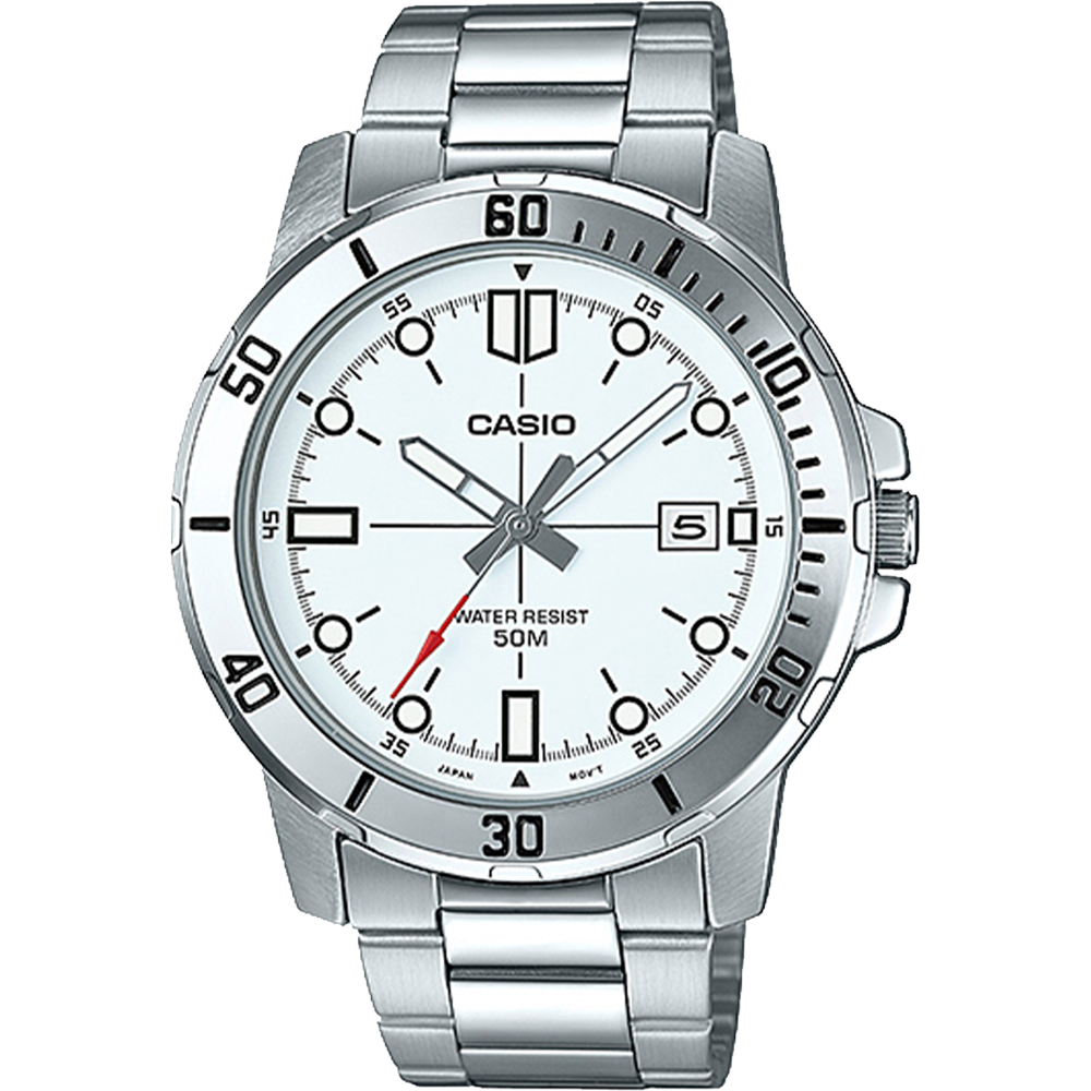 MTPVD01D-7EV | Silver Analog Watch - Casio