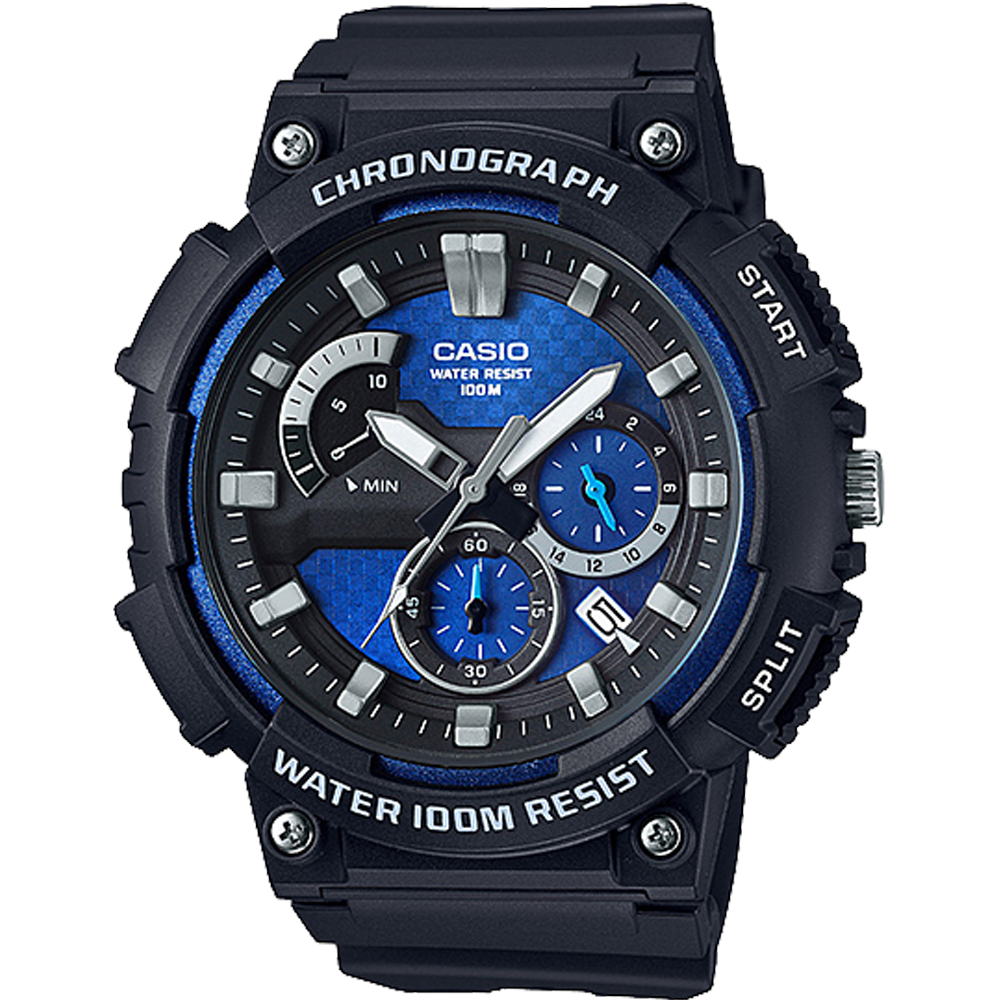 MCW200H-2AV | Black and Blue Men's Analog Watch - Casio