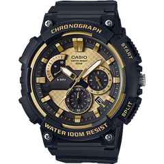 MCW200H-9AV | Black and Gold Men's Analog Watch - Casio