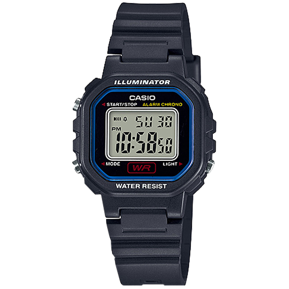 LA20WH-1C | Black with Blue Digital Watch - Casio