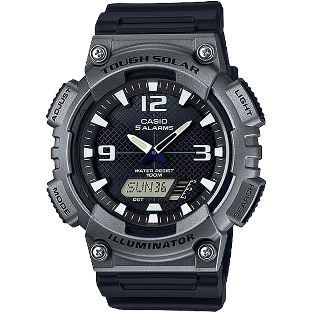 AQS810W-1A4V | Analog-Digital Black and Dark Grey Watch - Casio