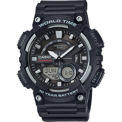 AEQ110W-1AV | Analog-Digital Black and Silver Watch - Casio