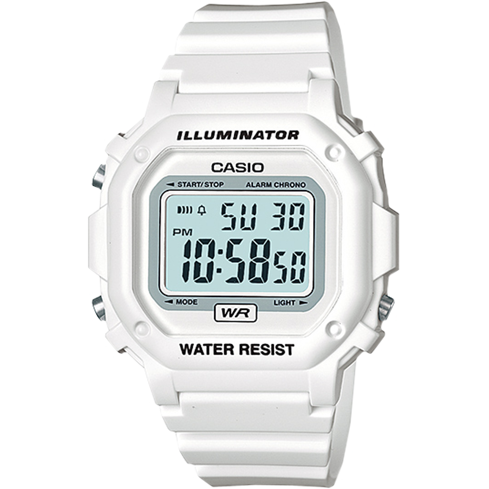 F108WHC-7B | Full White Digital Watch - Casio