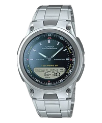 AW80D-1AV | Analog-Digital Silver with Black Steel Watch - Casio