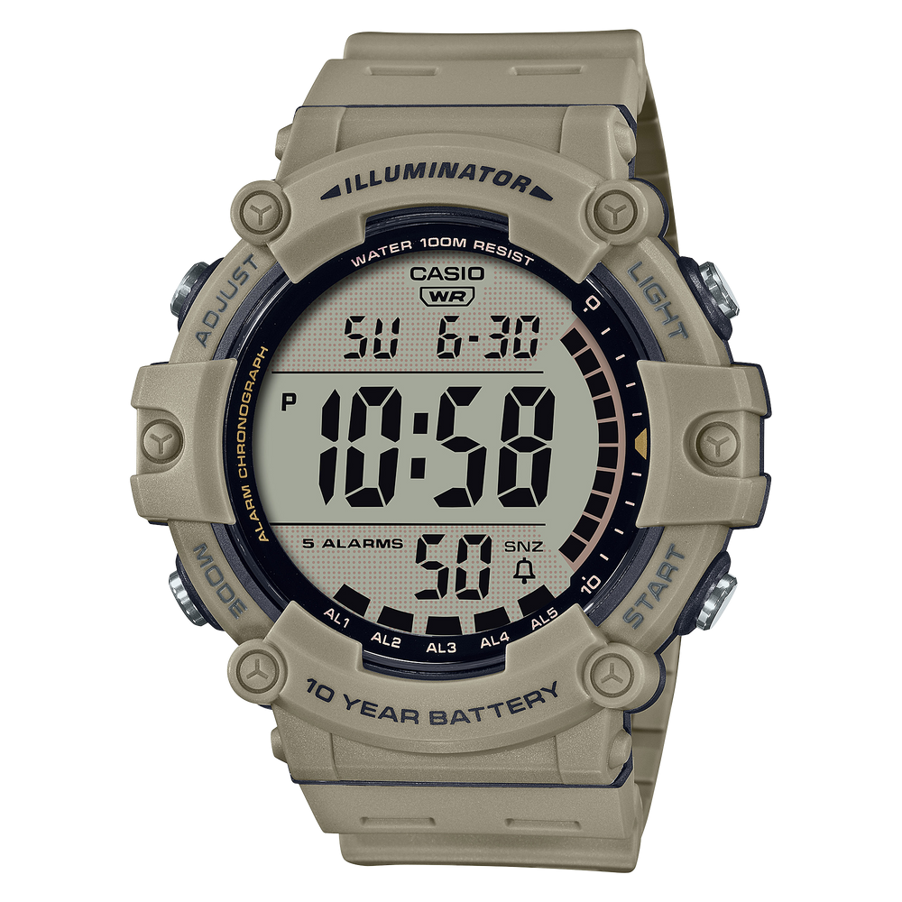 AE1500WH-5AV | Illuminator Beige Grey Digital Watch - Casio