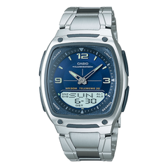 AW81D-2AV | Analog-Digital Silver and Blue Watch - Casio