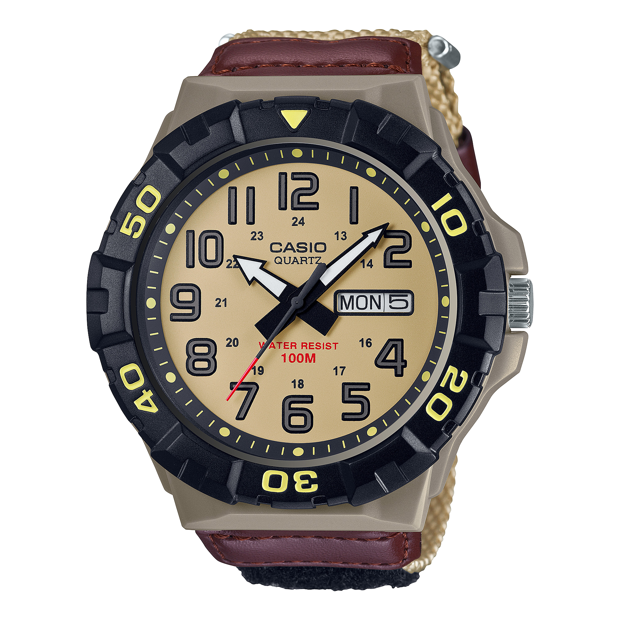 MRW210HB-5BV | Black and Gold Analog Men's Watch - Casio