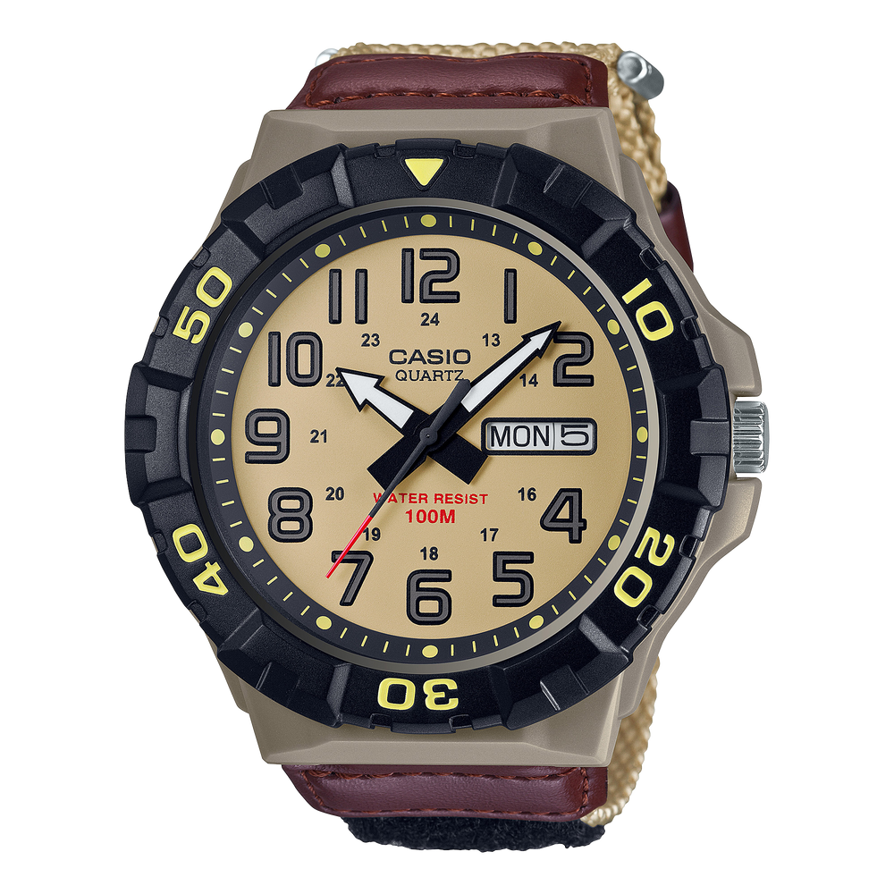 MRW210HB-5BV | Black and Gold Analog Men's Watch - Casio