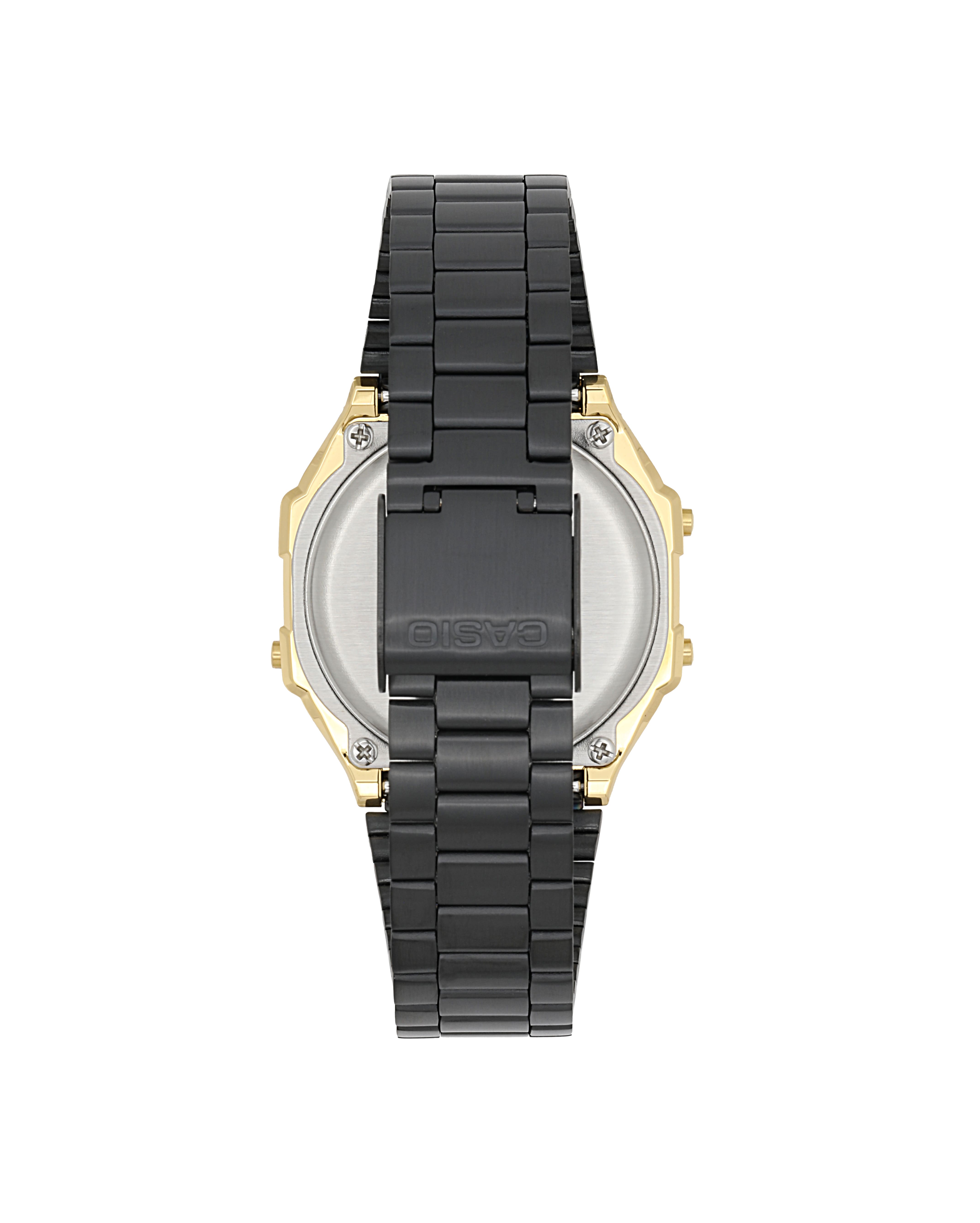 A168WEGB-1BVT | Vintage Black and Gold Metal Watch - Casio