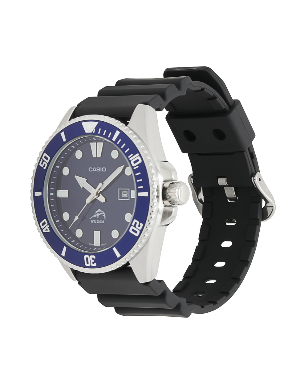 MDV106B-2AV | Black and Royal Blue Men's Analog Watch - Casio