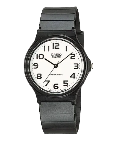 MQ24-7B2 | Black and White Men's Analog Casual Watch - Casio