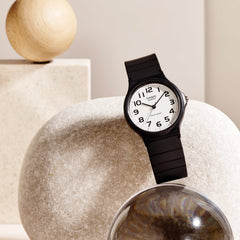 MQ24-7B2 | Black and White Men's Analog Casual Watch - Casio