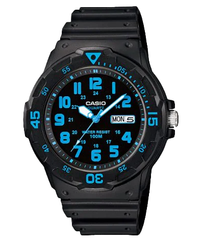 MRW200H-2BV | Black and Light Blue Analog Men's Watch - Casio