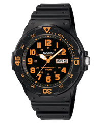 MRW200H-4BV | Black and Orange Analog Men's Watch - Casio