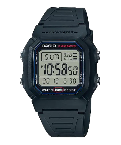 W800H-1AV | Black Digital Watch - Casio