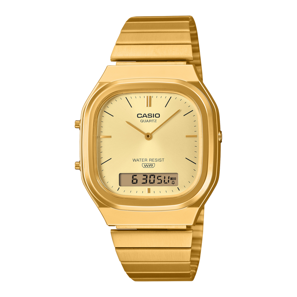 AQ240EG-9A | Gold Casio Vintage Watch - Casio