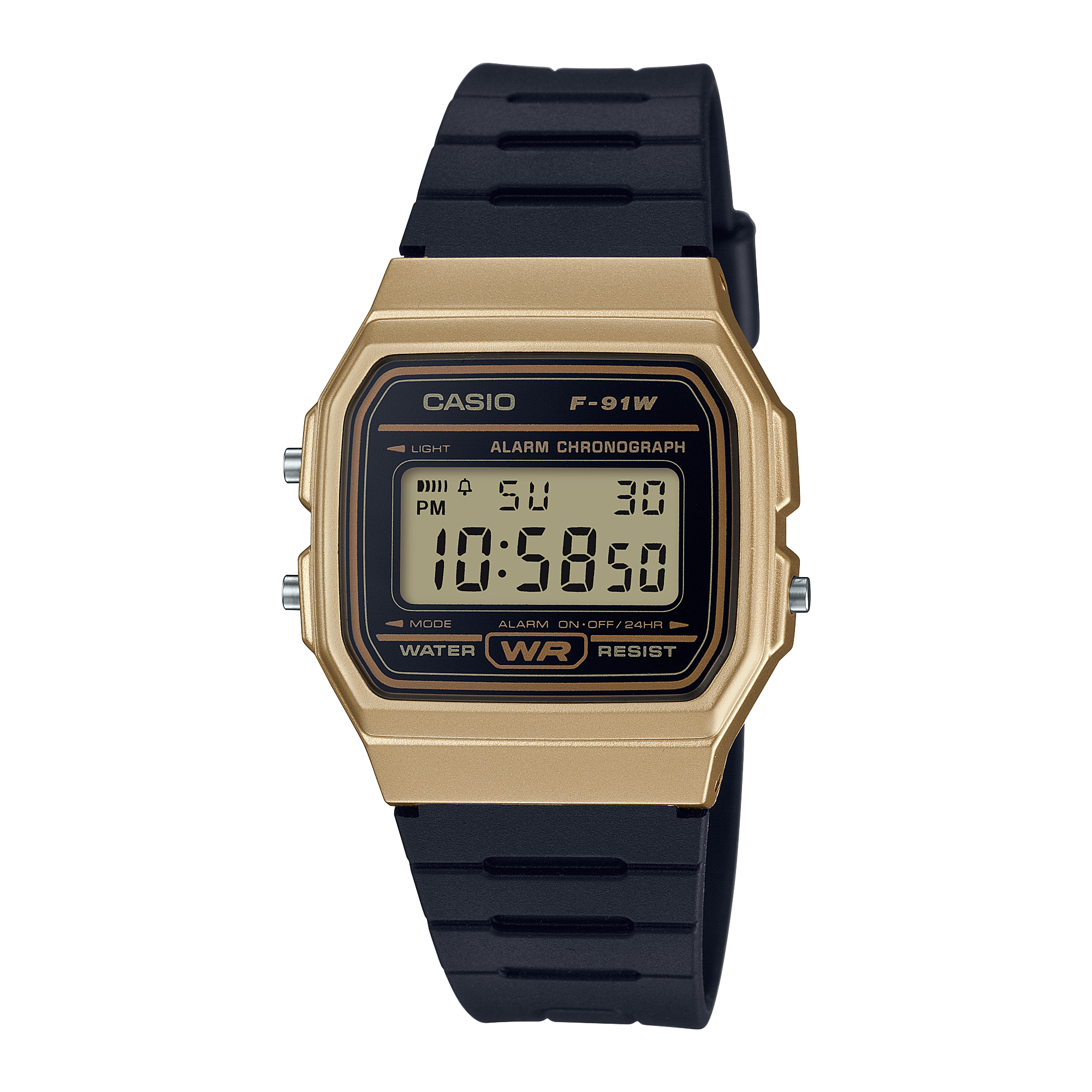 F91WM-9A | Gold and Black Digital Watch - Casio