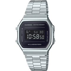 A168WEM-1VT | Vintage Silver and Black Metal Watch - Casio